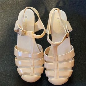 Nude/Pink “Jelly” platform sandals EUC